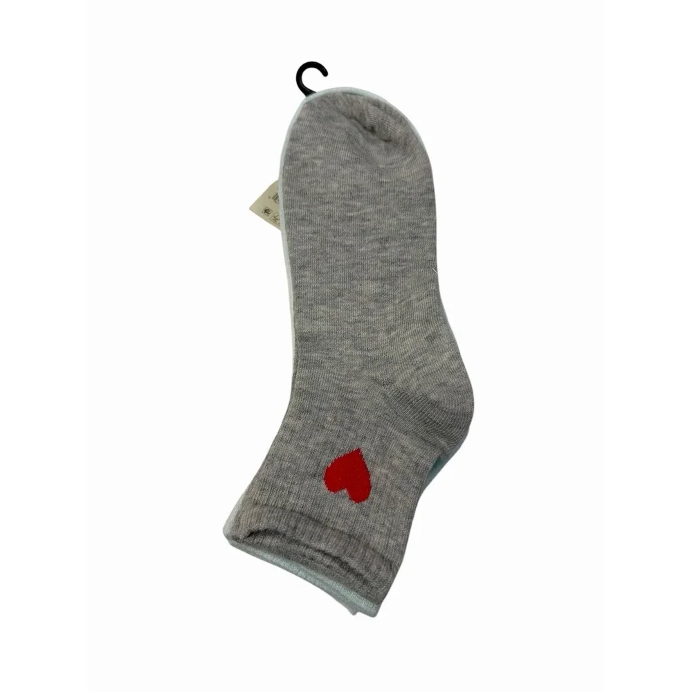 NOBO no boundaries womens 3 pairs anklet socks size 4-10 smile flower heart